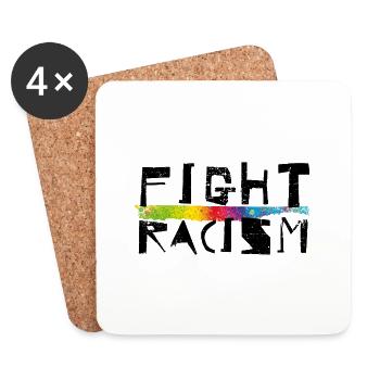 Fight Racism - Coasters (set of 4) - white - Front