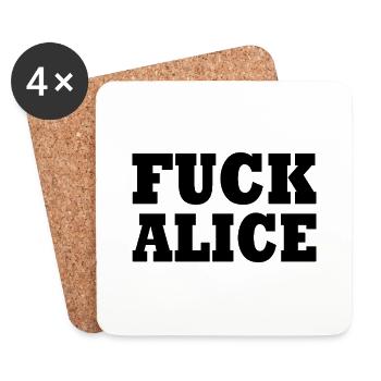 Fuck alice - Untersetzer (4er-Set) - Weiß - Vorne