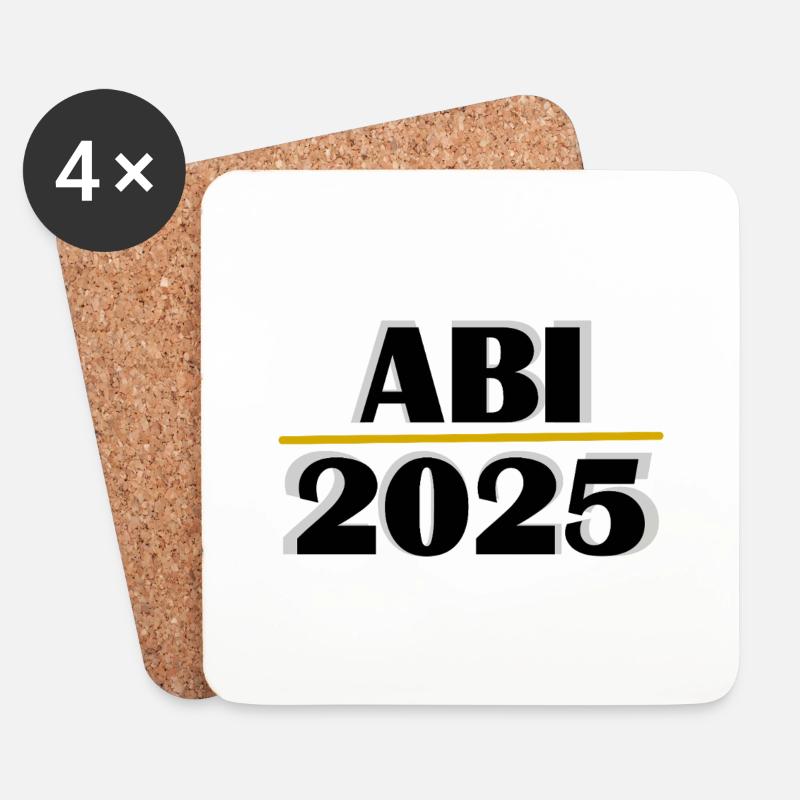 ABI 2025 - Untersetzer (4er-Set) - Weiß