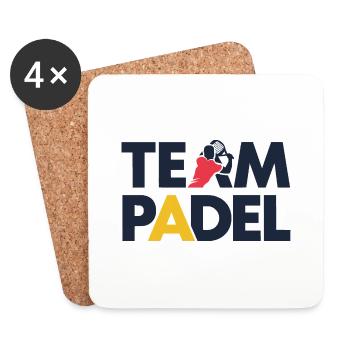 Team Padel 3 - Untersetzer (4er-Set) - Weiß - Vorne