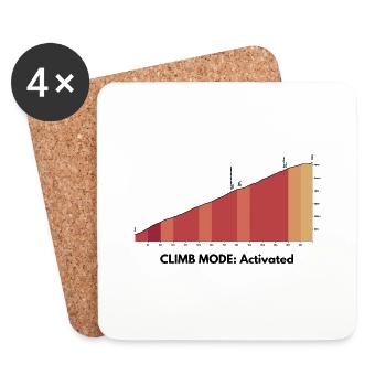 Climb Mode Activated – Alpe d'Huez Shirt - Coasters (set of 4) - white - Front