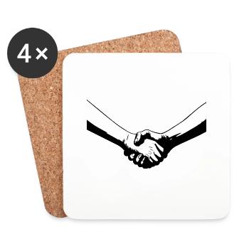 solidarité - Dessous de verre (lot de 4) - blanc - Devant