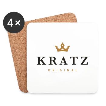 Kratz Original Familienlogo - Untersetzer (4er-Set) - Weiß - Vorne