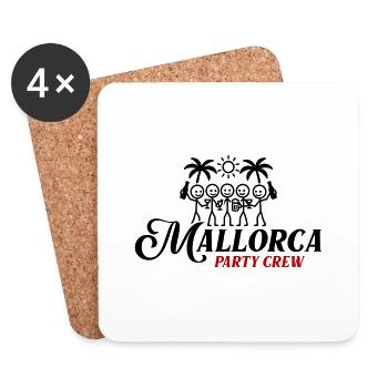 Mallorca Party Crew - Coasters (set of 4) - white - Front