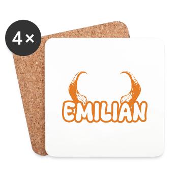Émilien - Dessous de verre (lot de 4) - blanc - Devant