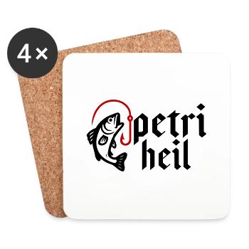 Petri Heil Angeln - Untersetzer (4er-Set) - Weiß - Vorne