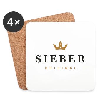 Sieber Original Familienlogo - Untersetzer (4er-Set) - Weiß - Vorne