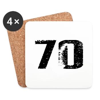 Justaucorps à 70 chiffres - Dessous de verre (lot de 4) - blanc - Devant