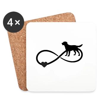 Labrador infinity sign - Coasters (set of 4) - white - Front