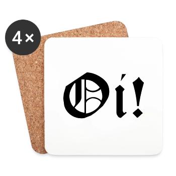 Working Class Skinhead Oi! Antiracist Bootboys My - Coasters (set of 4) - white - Front