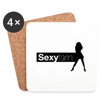 Sexytärin - Secretary - Assistant - Coasters (set of 4) - white - Front