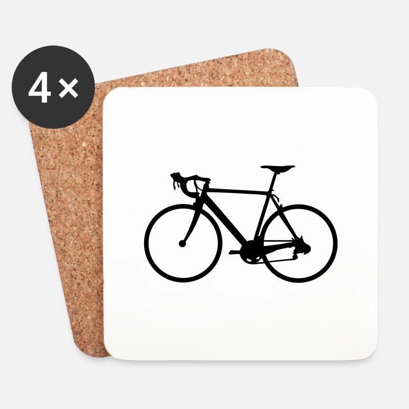 Rennrad - Untersetzer (4er-Set) - Weiß