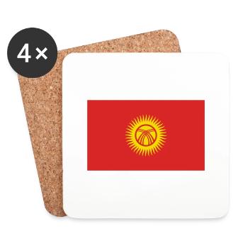 Kirgistan - Untersetzer (4er-Set) - Weiß - Vorne