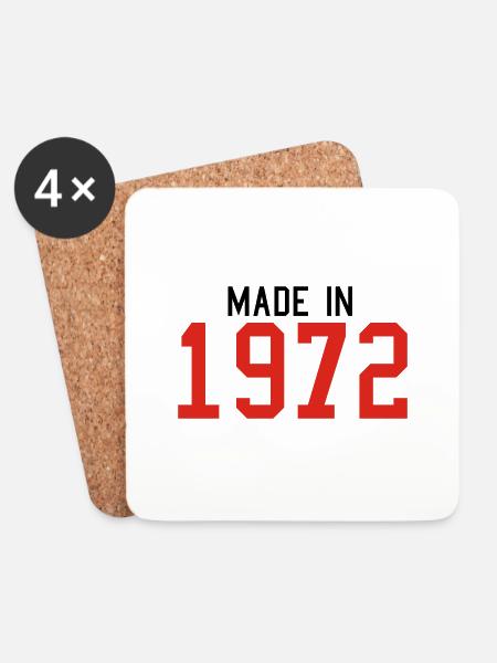 1972 - Coasters (set of 4) - white