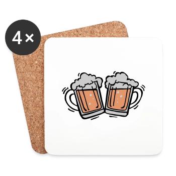 Bier - Coasters (set of 4) - white - Front