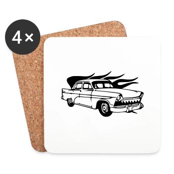 oldtimer - Untersetzer (4er-Set) - Weiß - Vorne