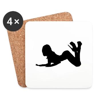 sexy - Coasters (set of 4) - white - Front