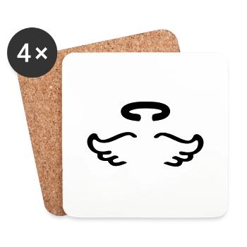 symbole de Ange - Dessous de verre (lot de 4) - blanc - Devant