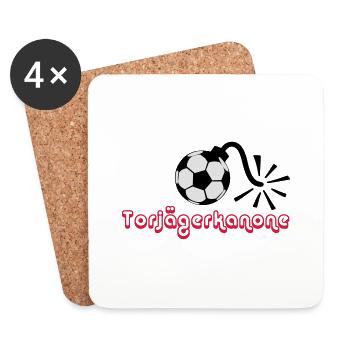 torjägerkanone - Untersetzer (4er-Set) - Weiß - Vorne