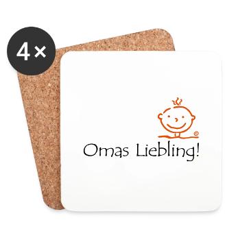 Omas Liebling - Untersetzer (4er-Set) - Weiß - Vorne