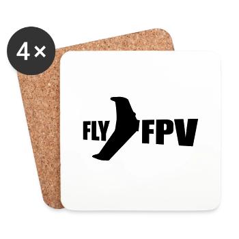 fly fpv - Untersetzer (4er-Set) - Weiß - Vorne