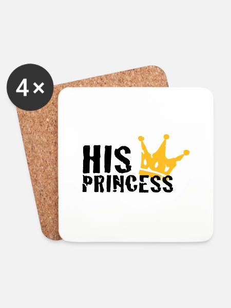 His Princess - Untersetzer (4er-Set) - Weiß