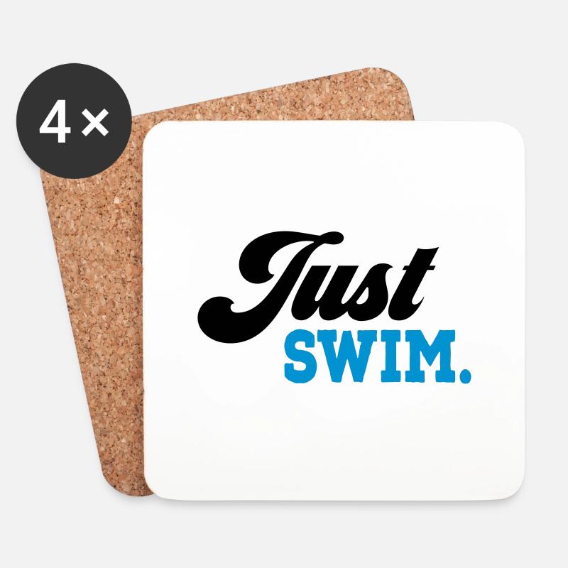 schwimmen - Untersetzer (4er-Set) - Weiß