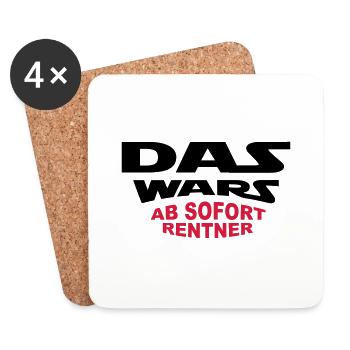 Das Wars - Rentner - Untersetzer (4er-Set) - Weiß - Vorne
