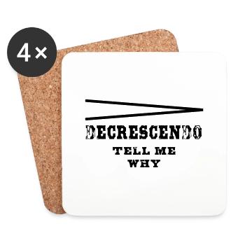 Decrescendo tell my why - Coasters (set of 4) - white - Front