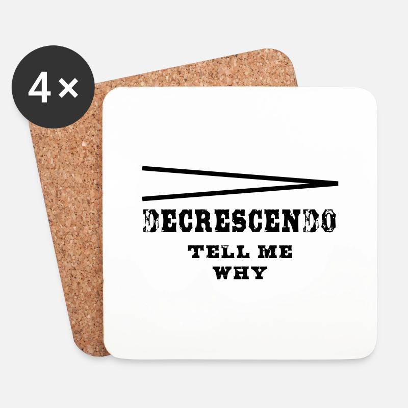Decrescendo tell my why - Untersetzer (4er-Set) - Weiß