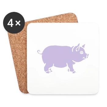 pig - Untersetzer (4er-Set) - Weiß - Vorne