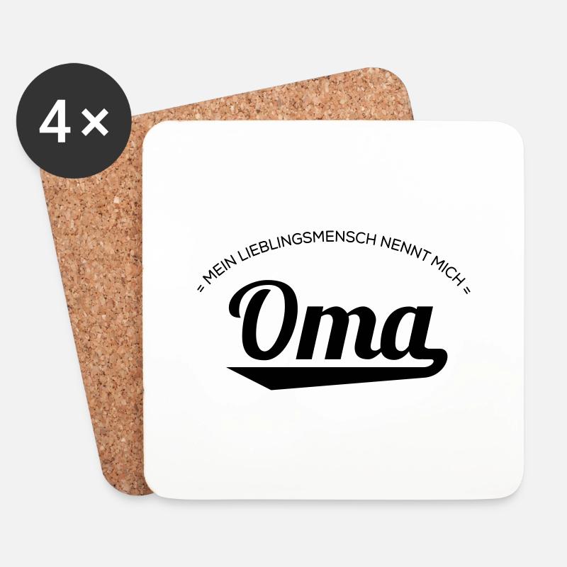 Oma - Untersetzer (4er-Set) - Weiß
