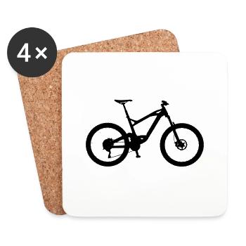 MTB - Mountainbike (dh) - Untersetzer (4er-Set) - Weiß - Vorne