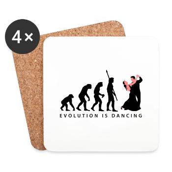 evolution_tanzpaar_b_2c - Dessous de verre (lot de 4) - blanc - Devant