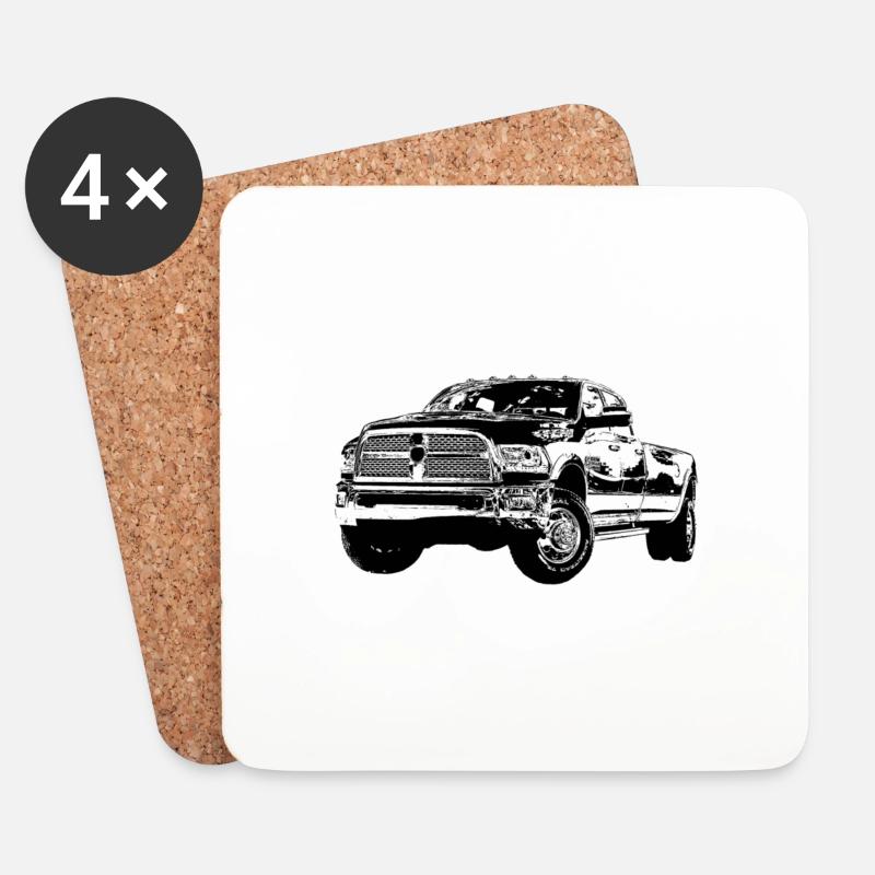 Pickup - Untersetzer (4er-Set) - Weiß