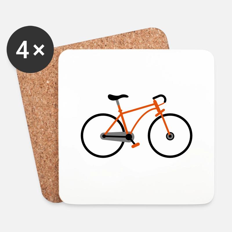 Rennrad - Untersetzer (4er-Set) - Weiß