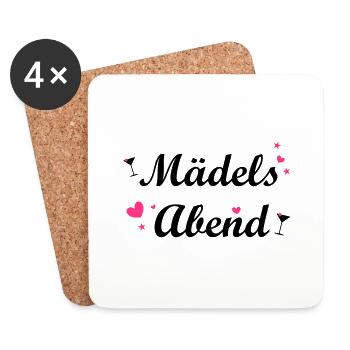 Mädelsabend - Untersetzer (4er-Set) - Weiß - Vorne