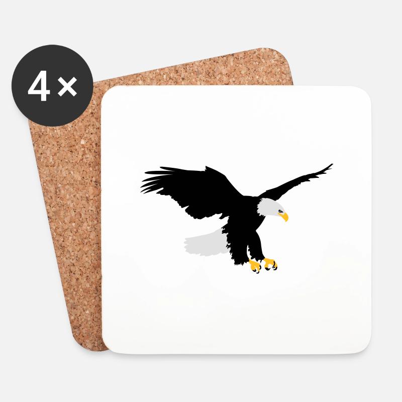 Eagle - Untersetzer (4er-Set) - Weiß