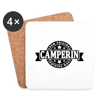 Camperin - Untersetzer (4er-Set) - Weiß - Vorne