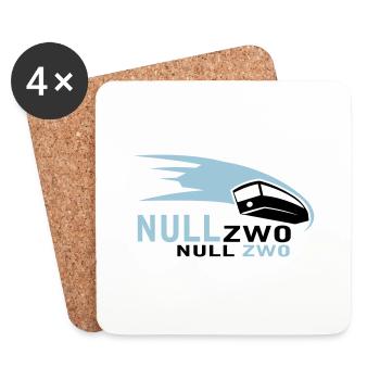 0202 - 10cm x 6cm - Untersetzer (4er-Set) - Weiß - Vorne