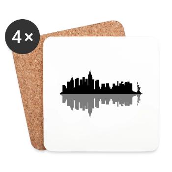 New York - Coasters (set of 4) - white - Front