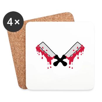 bloody_cleavers - Coasters (set of 4) - white - Front