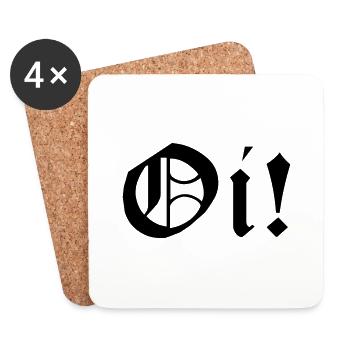 1 colors - Skinhead My Way of Life Skinheads - Dessous de verre (lot de 4) - blanc - Devant