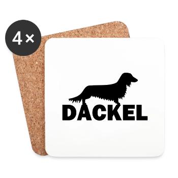 Dackel - Untersetzer (4er-Set) - Weiß - Vorne
