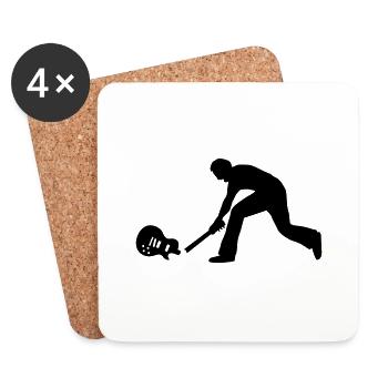 rock_and_roll_072011_d_1c - Coasters (set of 4) - white - Front