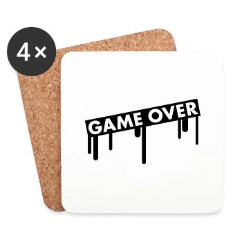 game_over - Coasters (set of 4) - white - Front