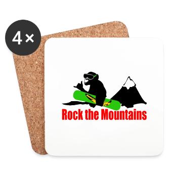 rock the mountains - Untersetzer (4er-Set) - Weiß - Vorne