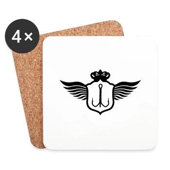 fishing_shield_f1 - Untersetzer (4er-Set) - Weiß - Vorne