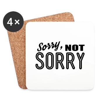 sorry not sorry - Untersetzer (4er-Set) - Weiß - Vorne