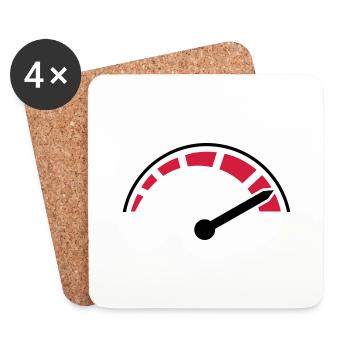 speed__f2 - Dessous de verre (lot de 4) - blanc - Devant